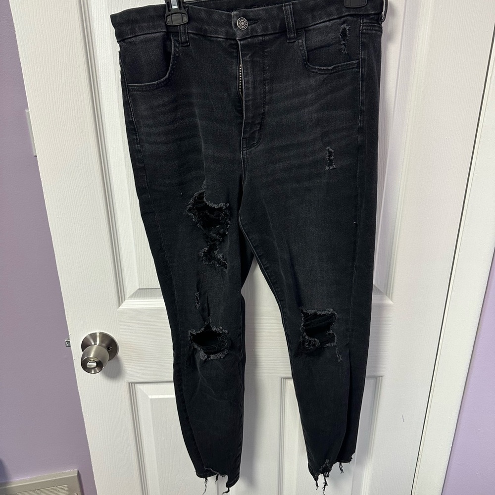 AE Black Distressed Women's Jeans